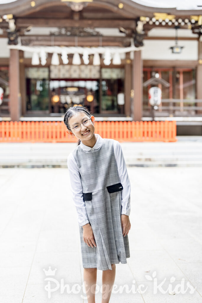 千葉県鎌ケ谷市・道野辺八幡宮で撮影したお姉ちゃんの七五三ソロショット