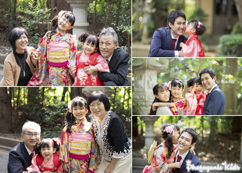 道野辺八幡宮で撮影した歴代の七五三写真