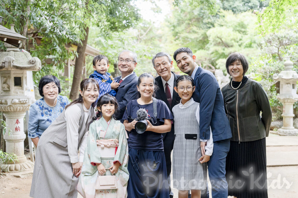 道野辺八幡宮七五三出張撮影の撮影風景