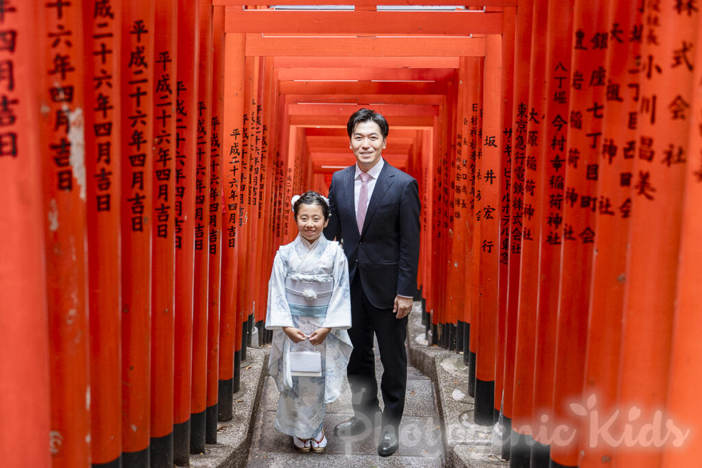 七五三 出張撮影 日枝神社 パパ 娘 ツーショット